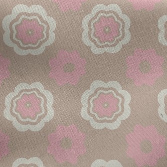 Multi-Layered Florets Jersey Backed Fleece