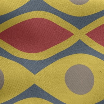 Dot Ellipse Wave Jersey Backed Fleece