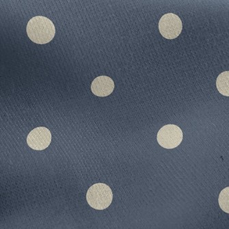 Classic Navy Polka Dots Jersey Backed Fleece