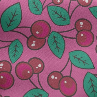 Petite Cherry Jersey Backed Fleece