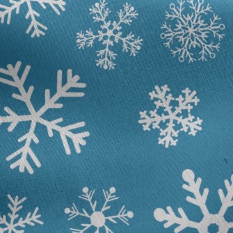 Pure White Snowflake Jersey Backed Fleece