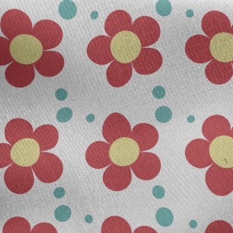 Vibrant Little Flower Jersey Backed Fleece