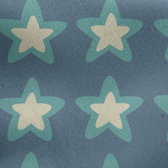 Two-Color Stacked Stars Jersey Backed Fleece