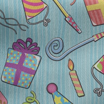 Happy Birthday Party Jersey Backed Fleece