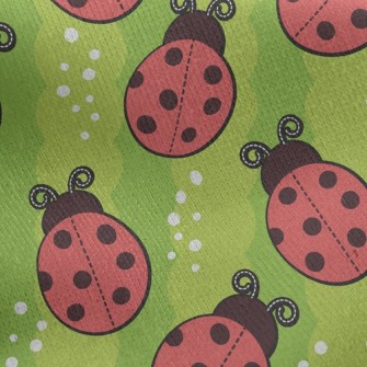 Cute Little Ladybug Jersey Backed Fleece