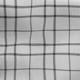 Black And White Plaid Pattern Jersey Backed Fleece