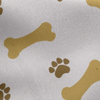 Minimalistic Bone Footprints Jersey Backed Fleece