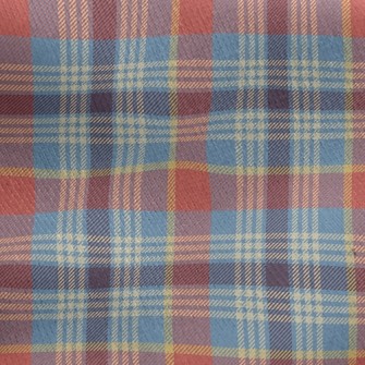 Red And Blue Plaid Pattern Jersey Backed Fleece