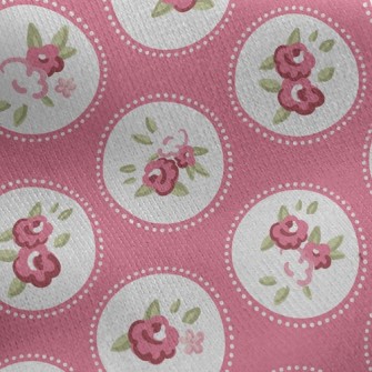 Circle Protects Roses Jersey Backed Fleece