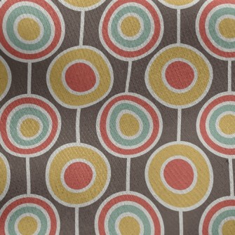 Retro Psychedelic Circle Jersey Backed Fleece