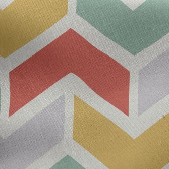 Mosaic Brick Waves Jersey Backed Fleece