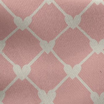 Heart Combination Lattice Jersey Backed Fleece