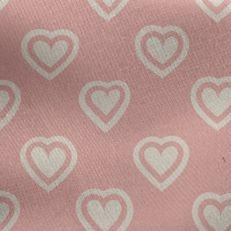 Mini Double Heart Jersey Backed Fleece