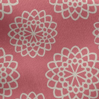 Beautiful Coil Flowers Jersey Backed Fleece