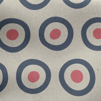 Circle Of Red Hearts Jersey Backed Fleece