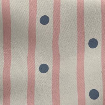 Dot Straight Stripe Jersey Backed Fleece