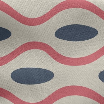 Polka Dot Wave Jersey Backed Fleece