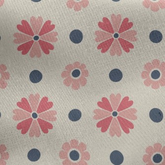 Pink Cosmos Jersey Backed Fleece