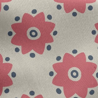 Lively Little Flowers Jersey Backed Fleece