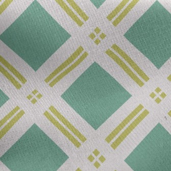 Line Cross Grid Jersey Backed Fleece