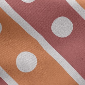 Polka Dot Diagonal Stripes Jersey Backed Fleece