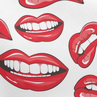 Charming Red Lips Pongee