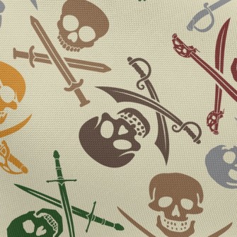 Colorful Pirate Skull Pongee