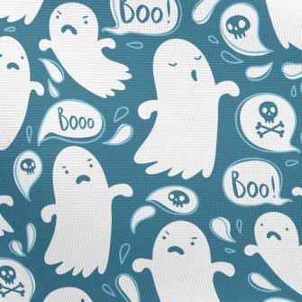 Floating Cute Ghost Pongee