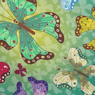 Colorful Butterflies Pongee