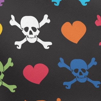 Bright Heart Skull Pongee