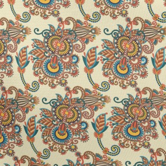 Bright Damask Flowers Pongee