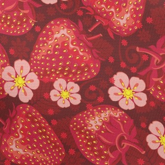 Sweetheart Bright Strawberries Pongee