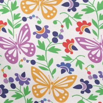 Flying Butterflies Pongee