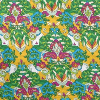 Green Flower Pongee