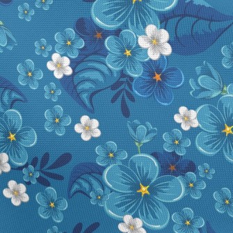 Cool Color Flower Pongee