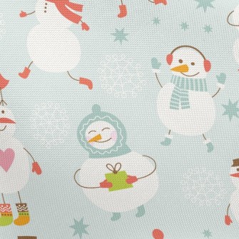Snowman Is Busy Pongee