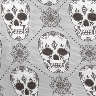 Folk Painted Skeleton Pongee
