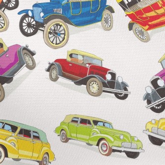 Retro Car Pongee