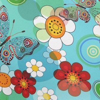 Beautiful Flowers Pongee