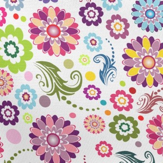 Bright Flowers Pongee