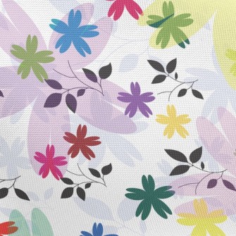 Colorful Flowers Pongee