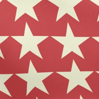 White Five-Pointed Star Pongee