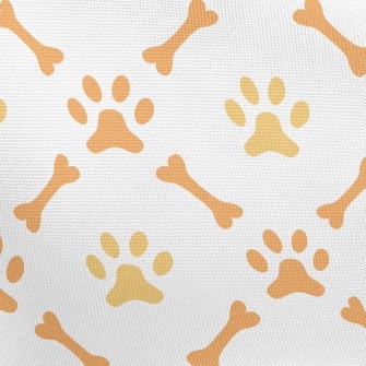 Cute Bone Footprints Pongee