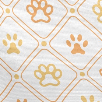 Checkered Dog Footprints Pongee