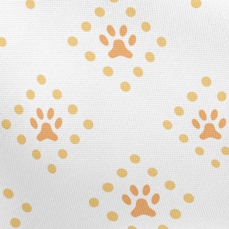 Square Line Dog Footprints Pongee