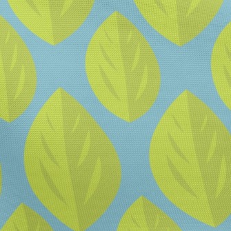 Vibrant Green Leaves Pongee