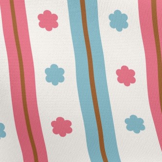 Small Flowers And Lines Pongee