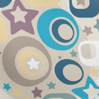 Colorful Stars And Dots Pongee