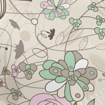 Elegant Rustic Floral Pongee