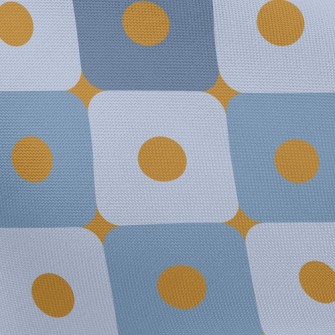 Orange Polka Dot Square Pongee